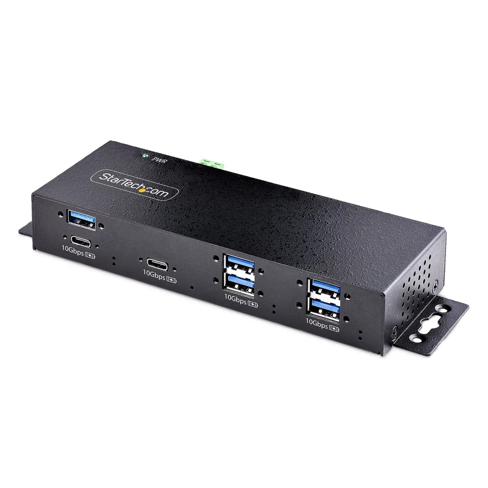 Hub Startech 7 Ports 10 Gbps Modell USB3.2 Industrial ESD Schutz Montierbar