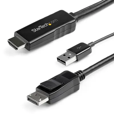 StarTech.com HD2DPMM3M Videokabel-Adapter HDMI Typ A (Standard) Schwarz