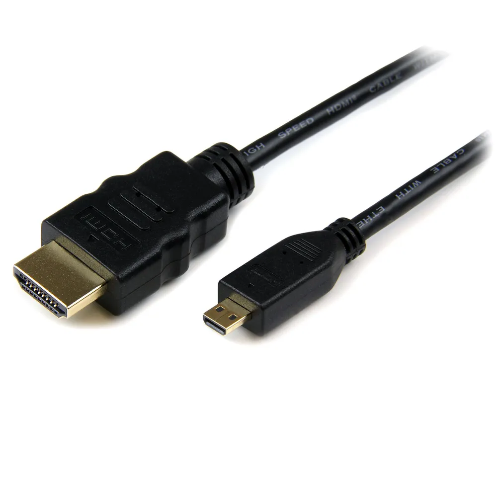 Kabel Micro HDMI StarTech HDADMM1M 1m 4K 3D 1.4b Schwarz Vergoldet ARC Ethernet