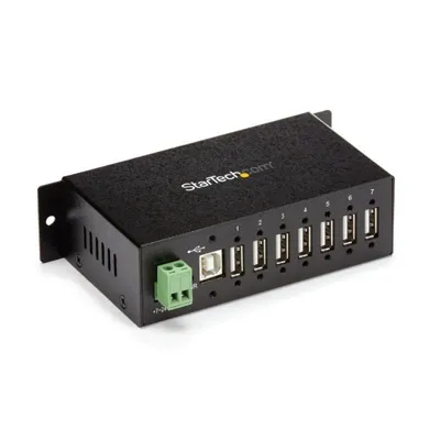 Industrieller USB 2.0 Hub StarTech 7-Port Metall DIN-Schiene 480 MbpsIndustrieller USB 2.0 Hub StarTech 7-Port Metall DIN-Schiene 480 Mbps