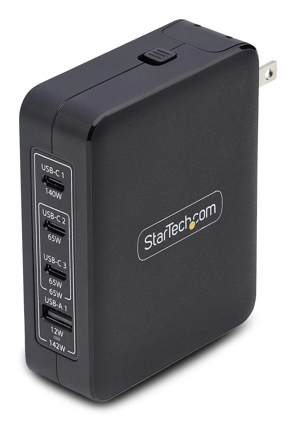 Ladegerät GaN StarTech.com 140W 3xUSB-C 1xUSB-A Power Delivery International Schwarz