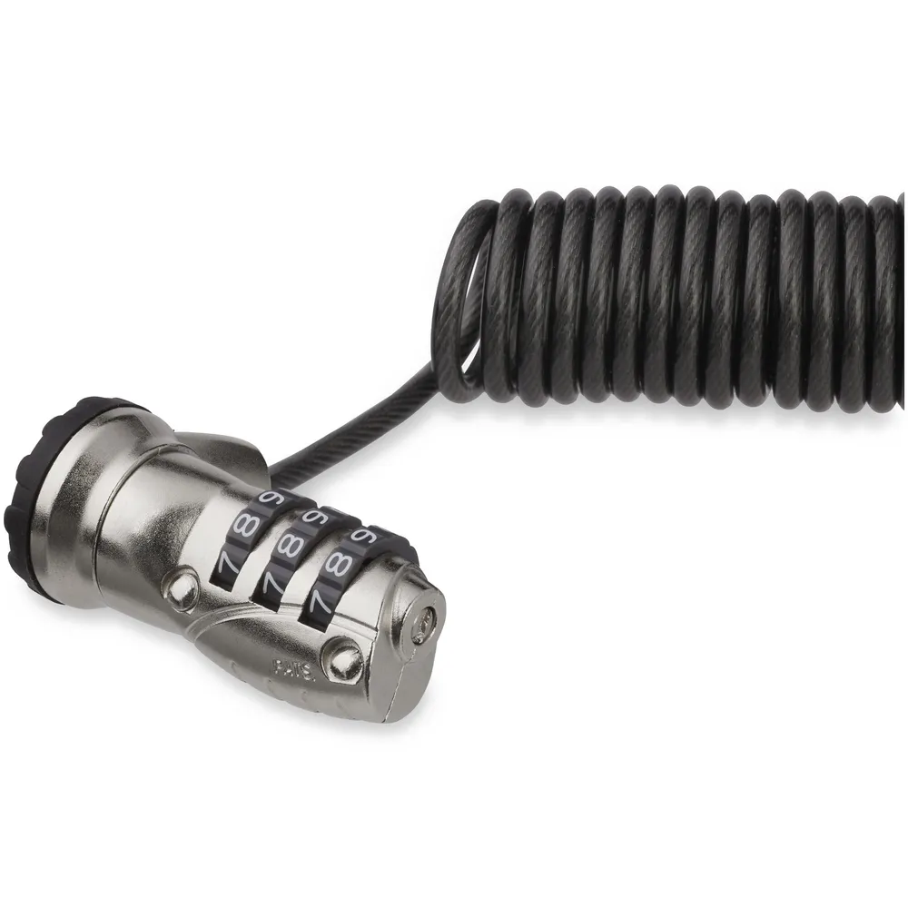 StarTech.com LTLOCK3DCOIL Kabelschloss Schwarz, Edelstahl 1,8 m