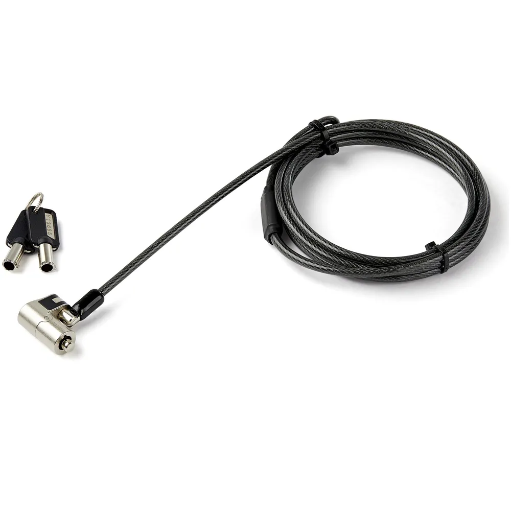 Sicherheitskabel StarTech 2m Stahl Universalschlüssel K-Slot Nano Wedge
