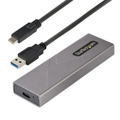 StarTech.com M2-USB-C-NVME-SATA Speicherlaufwerksgehäuse SSD-Gehäuse Grau