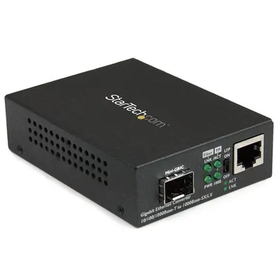 StarTech.com MCM1110SFP Netzwerk Medienkonverter 1000 Mbit/s Multi-Modus, Einzelmodus Schwarz