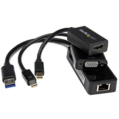 Adapter StarTech für Surface Pro 4/3/2 - Mini DisplayPort zu VGA und HDMI - USB 3.0 Ethernet