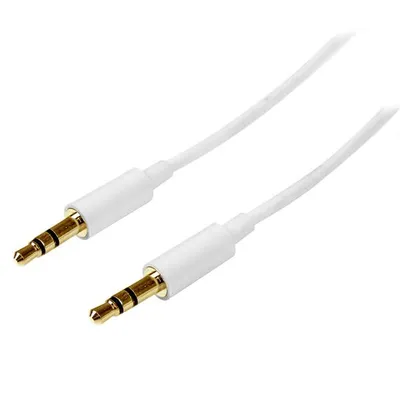 Audiokabel Stereo 3,5 mm StarTech MU1MMMSWH 1 m Weiß Stecker an Stecker