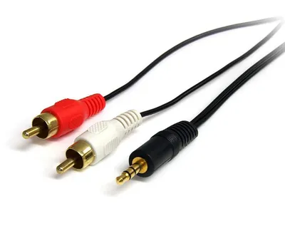 Audiokabel Startech MU3MMRCA Jack 3,5 mm an 2 x RCA 0,92 m schwarz