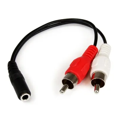 Kabel Adapter Audio Stereo StarTech 3,5mm Weiblich zu 2x RCA Männlich 15 cm