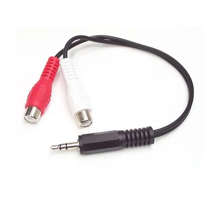 StarTech.com MUMFRCA Audio-Kabel 0,15 m 3.5mm 2 x RCA Schwarz
