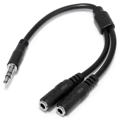 StarTech.com MUY1MFFS Audio-Kabel 0,2 m 3.5mm 2x3.5mm Schwarz