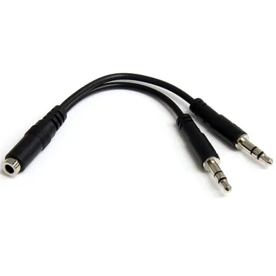 StarTech.com MUYHSFMM Audio-Kabel 0,13 m 3.5mm 2 x 3.5mm Schwarz