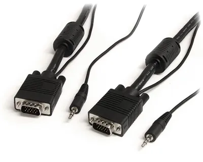 StarTech.com VGA, 3.5mm - VGA, 3.5mm, 5m VGA (D-Sub) + 3.5mm Schwarz