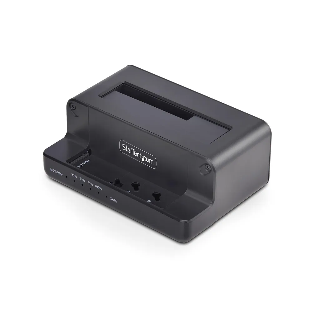 Festplatten-Duplikator Startech NVMe M.2 zu SATA Dock 2-Bay USB-C 27GB/min Schwarz