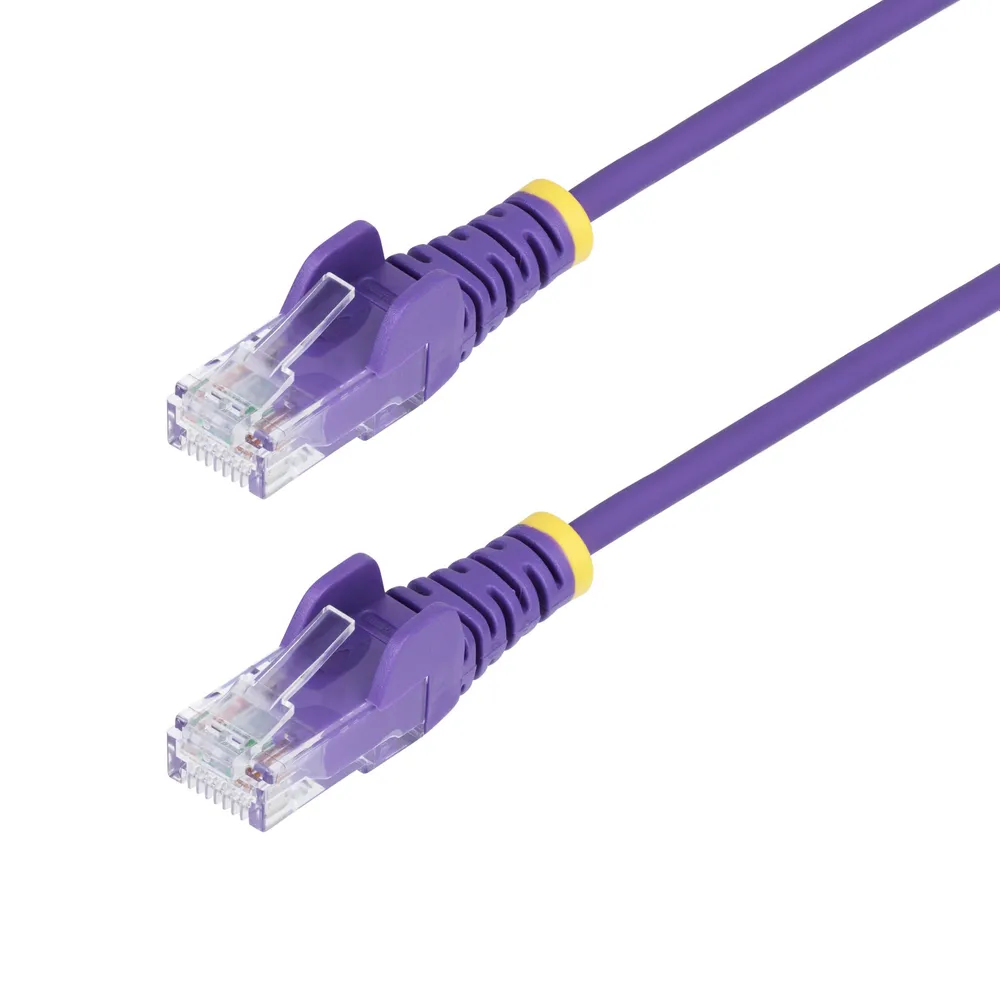 StarTech.com CAT6 Slim Netzwerkkabel 1,5 m Violett Snagless PoE 100W