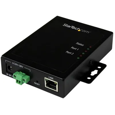 Server StarTech 2 Ports RS232 Seriell zu IP mit redundanter Stromversorgung