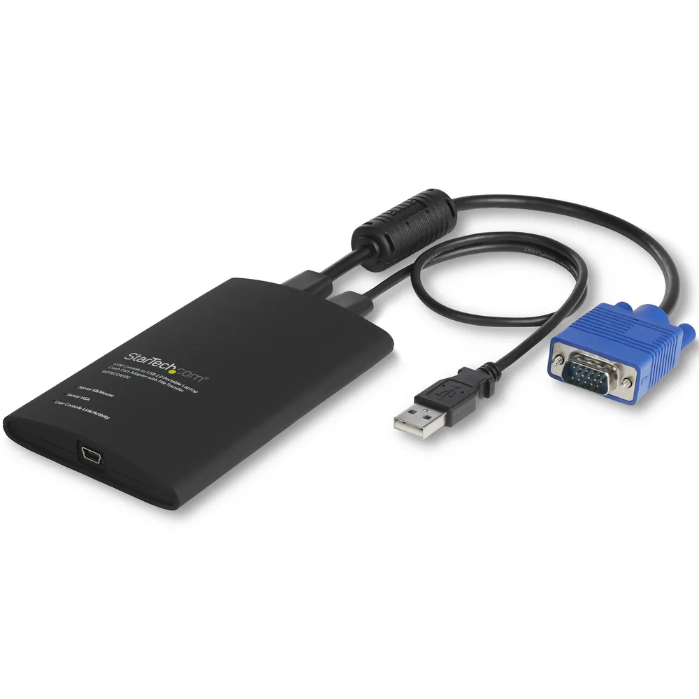 StarTech.com NOTECONS02 Tastatur/Video/Maus (KVM)-Switch Schwarz