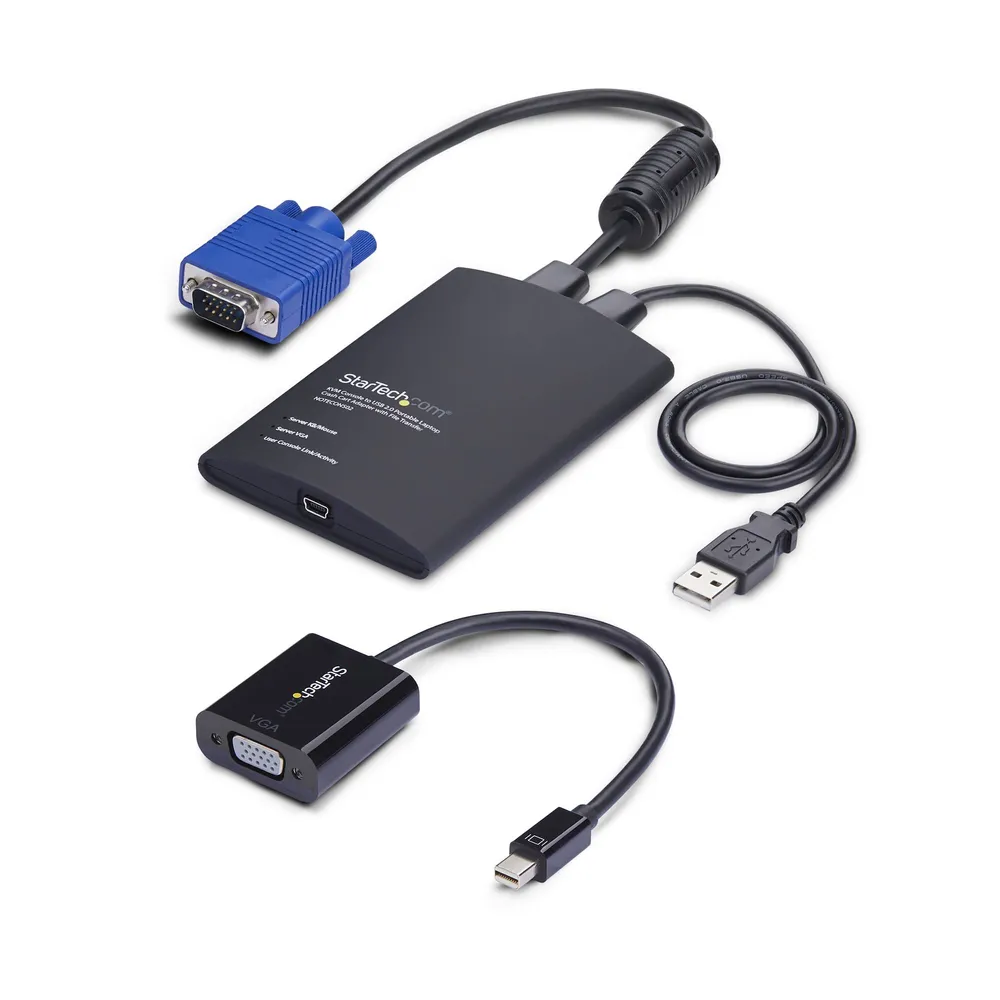 KVM Switch Startech Crash Cart USB zu VGA Mini DisplayPort Tragbar Dateiübertragung
