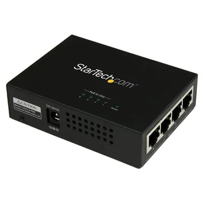 StarTech.com POEINJ4G Netzwerk-Erweiterungsmodul Netzwerksender Schwarz