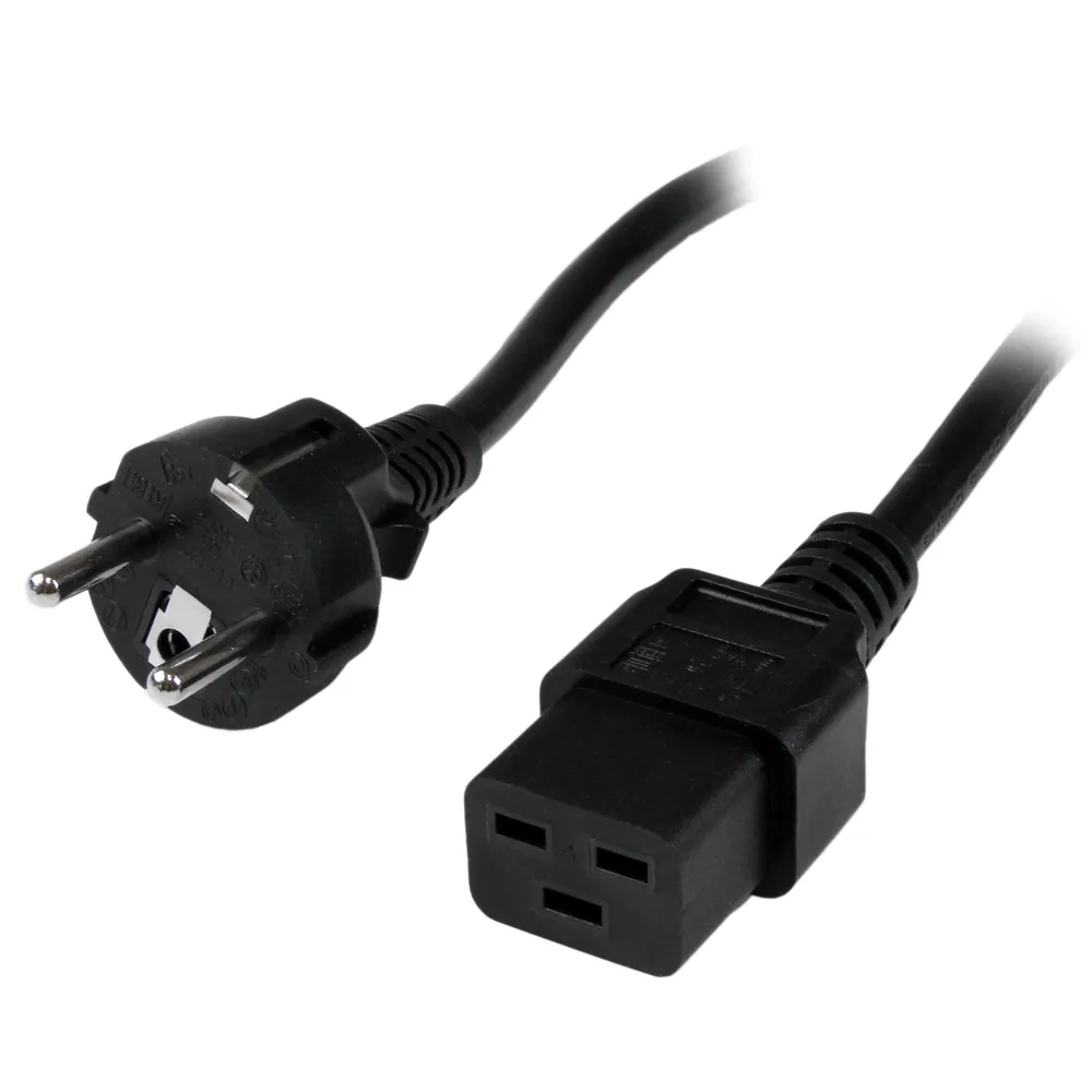 StarTech.com PXTEUC192M Stromkabel Schwarz CEE7/7 C19-Koppler