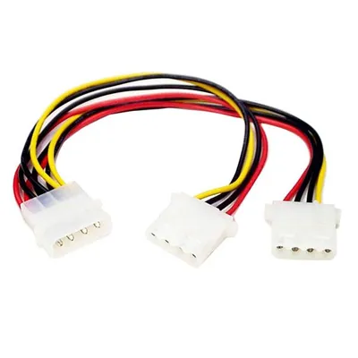 Stromkabel StarTech.com PYO2L 0,23 m Molex Y-Adapter 2x LP4 Female 1x LP4 Male