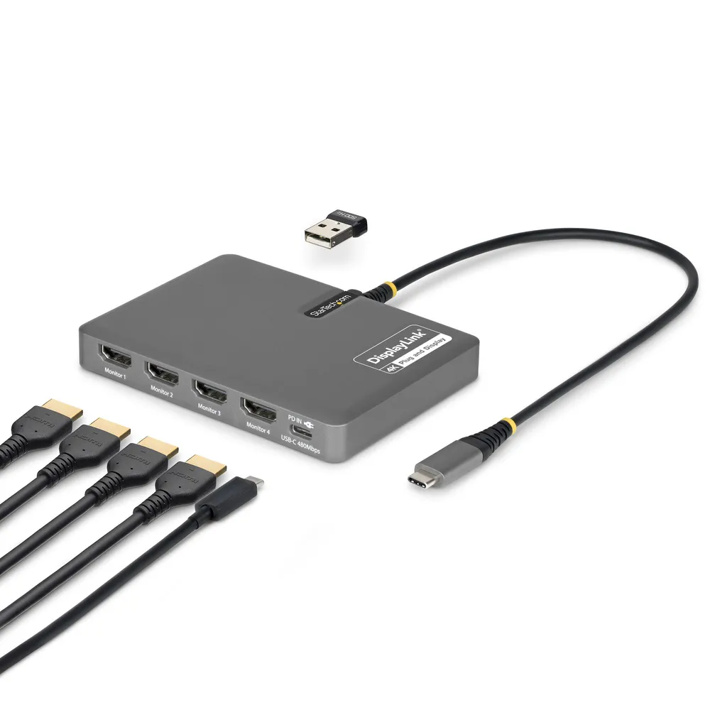 USB-C zu 4x HDMI 4K 60 Hz Adapter StarTech.com QUAD-USB-HDMI-ADAPT