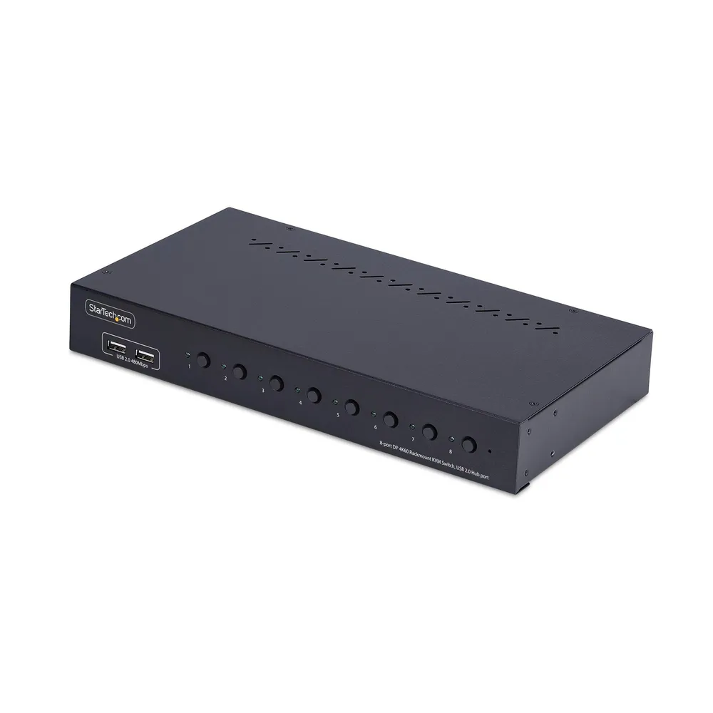 KVM Switch StarTech.com R8AD122-KVM-SWITCH 8 Ports DisplayPort 4K 60Hz USB Rack 1U