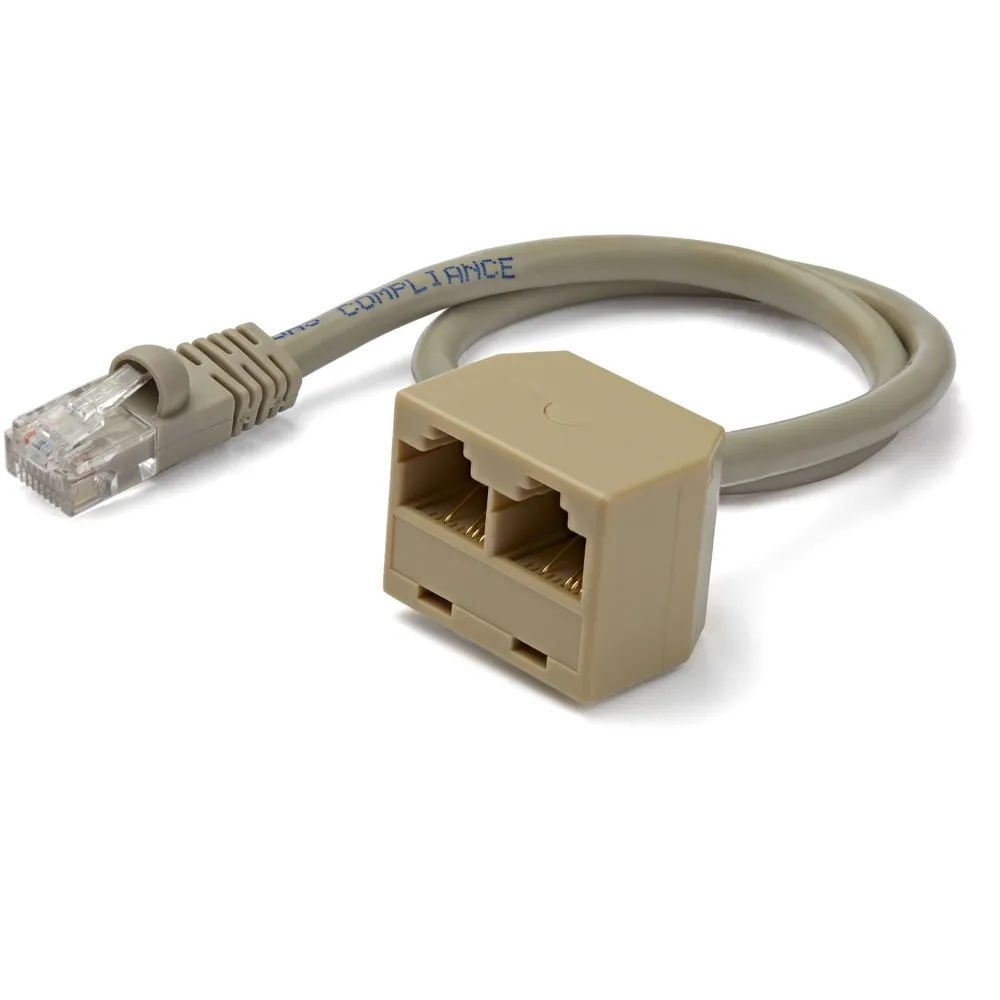 Netzwerk-Splitter StarTech RJ45SPLITTER 2-in-1 0,33 m Cat5e Grau PVC