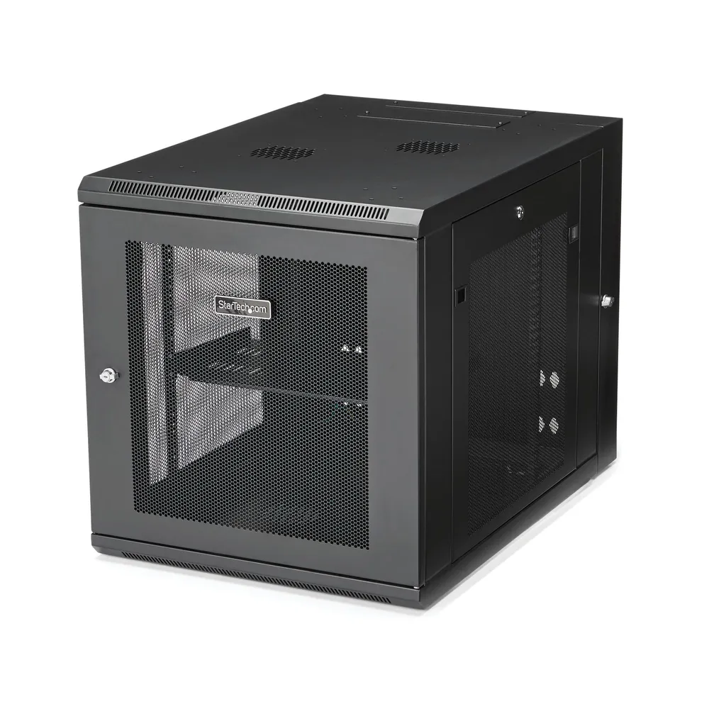 StarTech.com RK1232WALHM Rack 12U Wandmontiertes Regal Schwarz