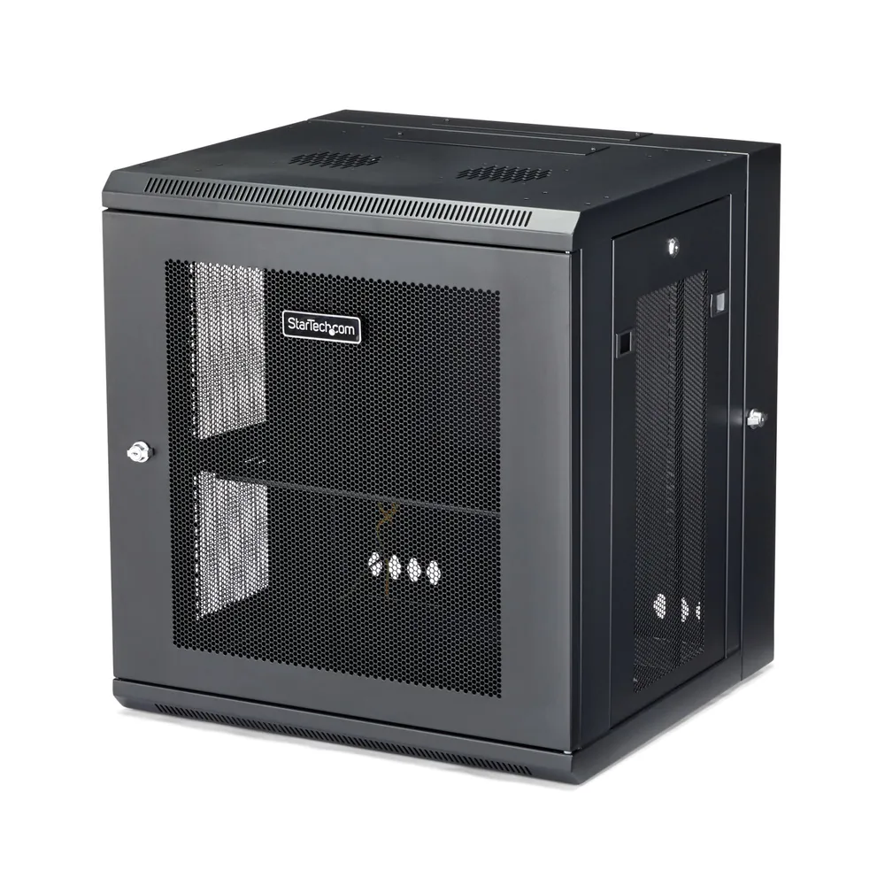 StarTech.com RK12WALHM Rack 12U Wandmontiertes Regal Schwarz