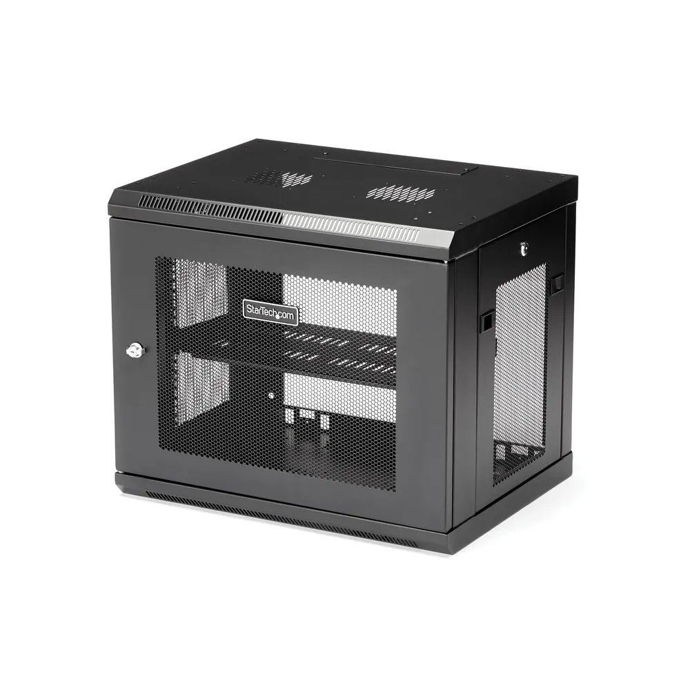 Rackschrank StarTech.com RK9WALM 9U Wandmontage 2-Posten 1U-Ablage 90kg schwarz