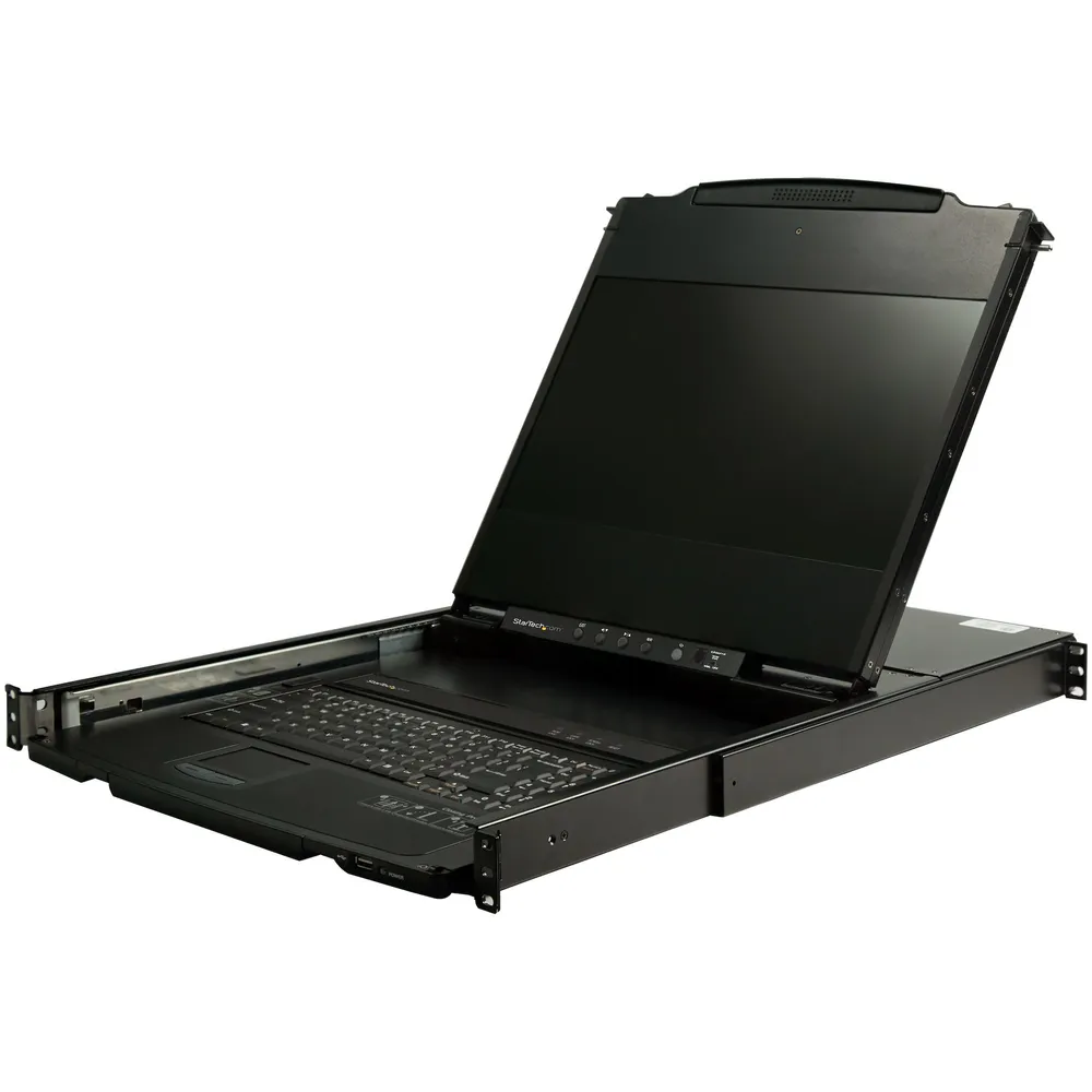StarTech.com RKCOND17HD Konsolenregal 43,9 cm (17.3") 1920 x 1080 Pixel Stahl Schwarz 1U