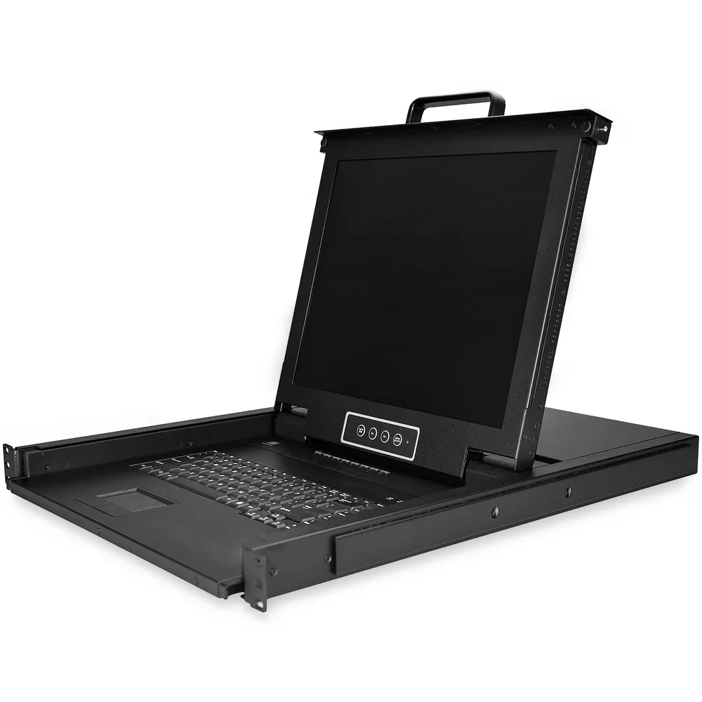 StarTech.com RKCONS1708K Konsolenregal 43,2 cm (17") 1280 x 1024 Pixel Stahl Schwarz 1U