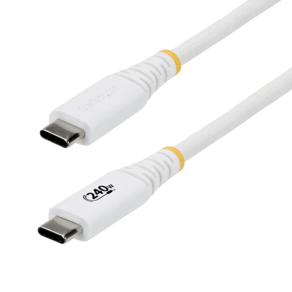 USB-C-Kabel StarTech 2m PD 240W EPR 5A USB 2.0 Weiß