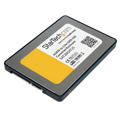 Gehäuse Adapter StarTech SSD mSATA zu SATA 2,5 Zoll Aluminium Silber