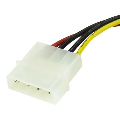 Stromadapterkabel Startech SATAPOWADAP 15 cm Molex 4-Pin auf SATA 15-Pin Multicolor