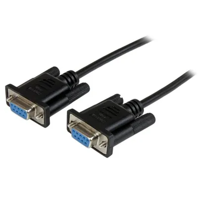 Kabel Serie Startech SCNM9FF2MBK DB9 Nullmodem 2 m schwarz Weiblich-Weiblich