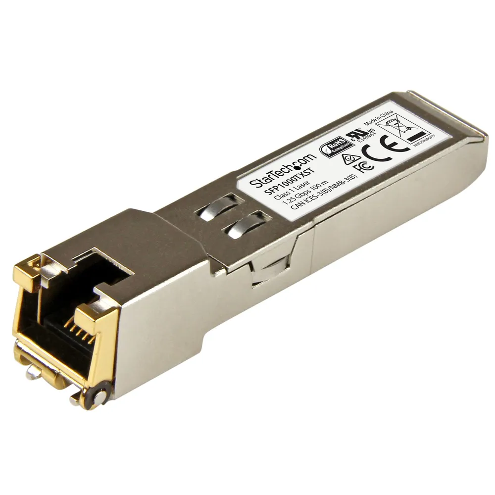 StarTech.com SFP1000TXST 1000Mbps RJ45 Kupfer SFP Transceiver 100m StarTech.com SFP1000TXST 1000Mbps RJ45 Kupfer SFP Transceiver 100m