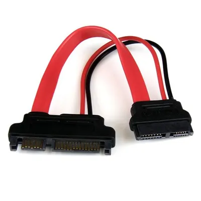 StarTech.com SLSATAADAP6 SATA-Kabel 0,1524 m Slimline SATA 13 pin SATA 7+15 pin Rot