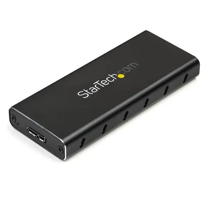StarTech.com SM21BMU31C3 Speicherlaufwerksgehäuse SSD-Gehäuse Schwarz, Silber