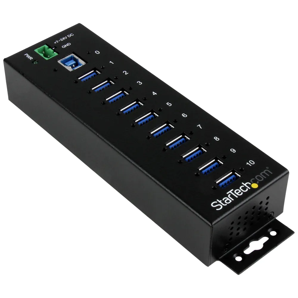 StarTech.com ST1030USBM Schnittstellen-Hub USB 3.2 Gen 1 (3.1 Gen 1) Type-B 5000 Mbit/s Schwarz