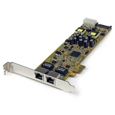 Tarjeta de Red StarTech.com ST2000PEXPSE PCI Express 2 Ports Gigabit PoE 2000 Mbps