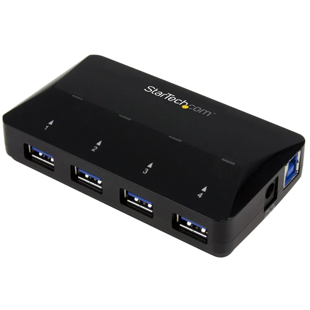 StarTech.com ST53004U1C Schnittstellen-Hub USB 3.2 Gen 1 (3.1 Gen 1) Type-B 5000 Mbit/s Schwarz