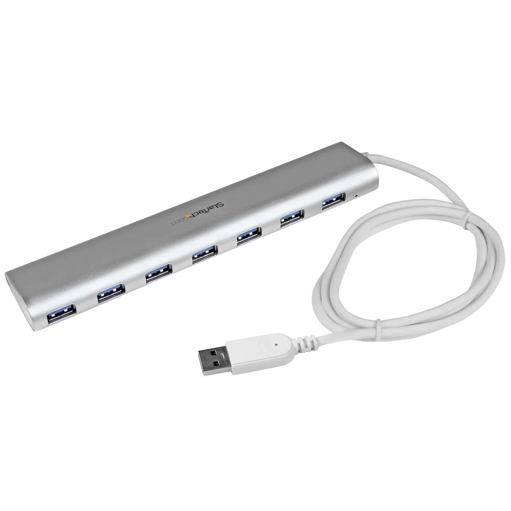 StarTech.com ST73007UA Schnittstellen-Hub USB 3.2 Gen 1 (3.1 Gen 1) Type-A 5000 Mbit/s Silber, Weiß