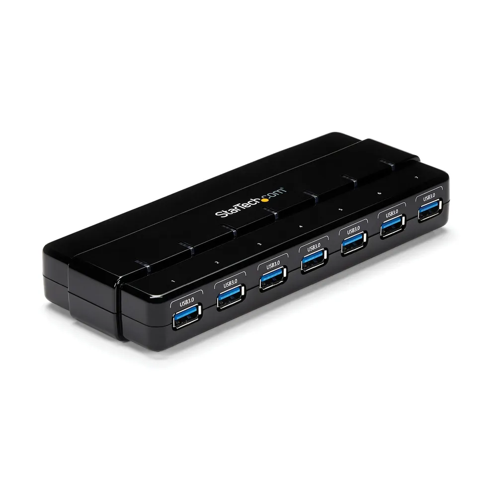 Hub USB Startech ST7300USB3B 7 USB 3.2 Gen 1 Ports Desktop Schwarz
