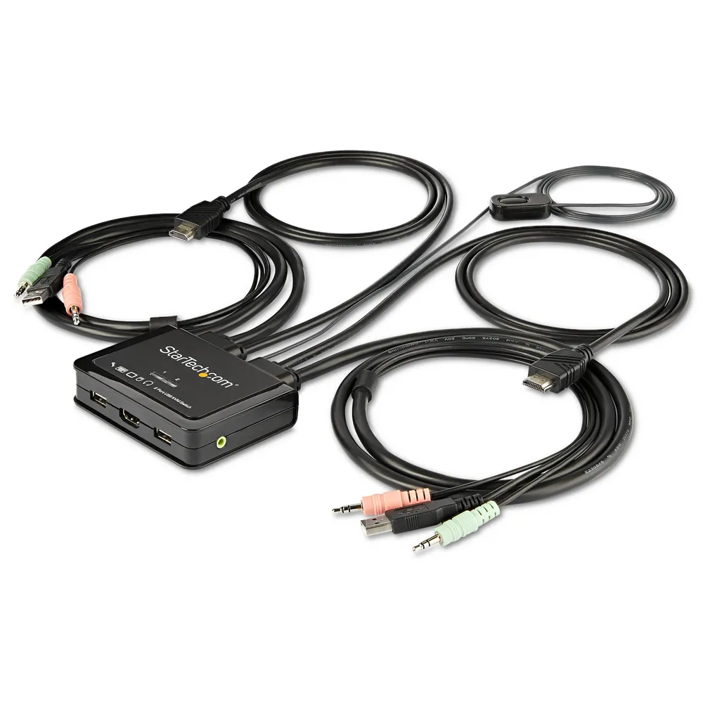 StarTech.com SV211HDUA4K Tastatur/Video/Maus (KVM)-Switch Schwarz