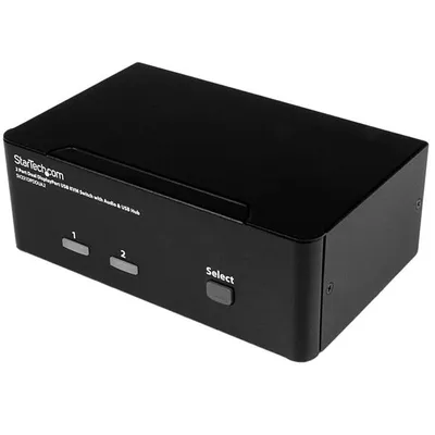 StarTech.com SV231DPDDUA2 Tastatur/Video/Maus (KVM)-Switch Schwarz
