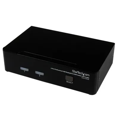 StarTech.com SV231DPUA Tastatur/Video/Maus (KVM)-Switch Schwarz