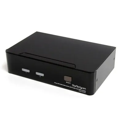 KVM Switch StarTech SV231DVIUA 2 Anschlüsse USB DVI Audio Schwarz KVM Switch StarTech SV231DVIUA 2 Anschlüsse USB DVI Audio Schwarz