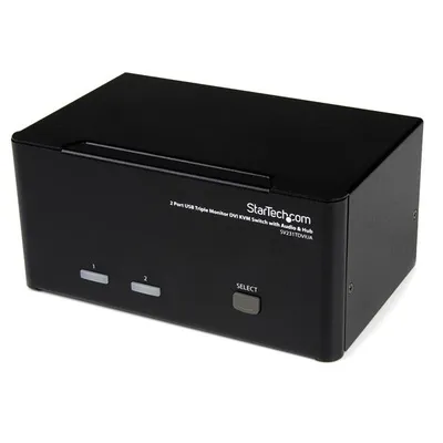 KVM-Switch USB DVI Triple Monitor 2 Ports StarTech SV231TDVIUA